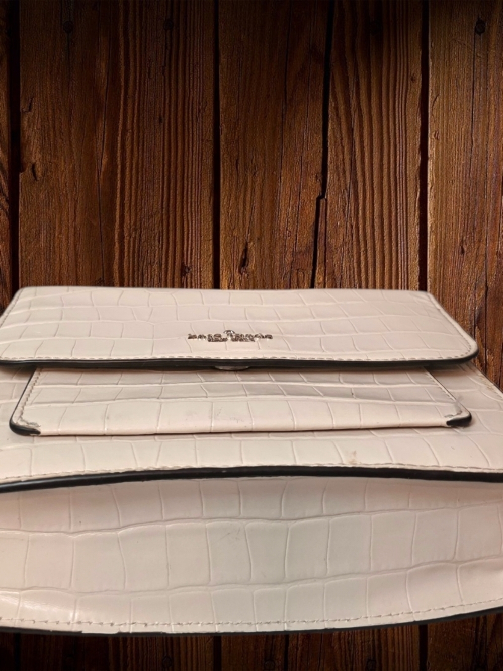 Kate Spade Shoulder Bag Croc-Embossed Chain-Cream $13 GOOD - Picture 4 of 15
